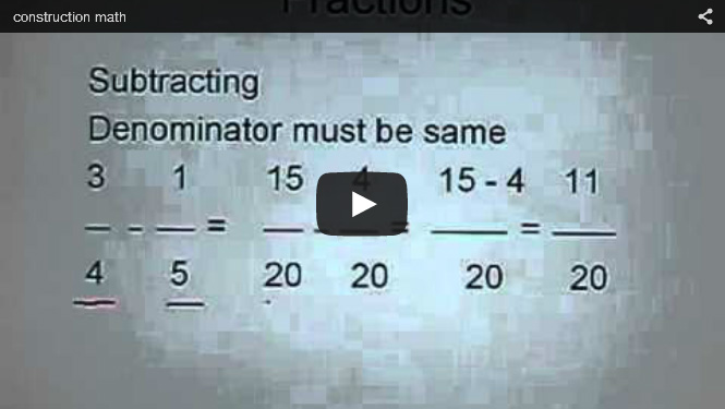 Construction Math Videos